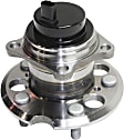 Rear, Driver and Passenger Side Wheel Hub, 5 Lugs, With Bearing, With Sensor, FWD