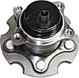 Rear, Driver and Passenger Side Wheel Hub, 5 Lugs, With Bearing, With Sensor