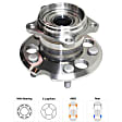 Rear, Driver and Passenger Side Wheel Hub, 5 Lugs, With Bearing, AWD
