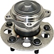 2-Wheel Set Rear, Driver and Passenger Side Wheel Hubs, With Bearing, FWD, Non-ABS