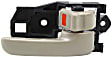 Front or Rear, Driver and Passenger Side Interior Door Handles, Beige, With door lock button