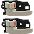 Front and Rear, Driver Side Interior Door Handles, Beige, With door lock button, Japan Or USA Built Vehicle