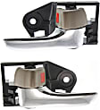 2004 Toyota Solara SLE - Front, Driver and Passenger Side Chrome lever Interior Door Handle, With door lock button