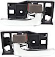 Front or Rear, Driver and Passenger Side Interior Door Handles, Chrome Lever, With Door Lock Button