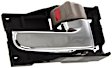 Front or Rear, Driver and Passenger Side Interior Door Handles, Chrome Lever, With Door Lock Button