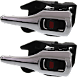 Front and Rear, Passenger Side Interior Door Handles, Chrome lever, With door lock button