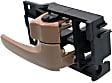 Front and Rear, Passenger Side Interior Door Handles, Brown, With Door Lock Button