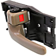 Front and Rear, Driver and Passenger Side Interior Door Handles, Brown, With Door Lock Button