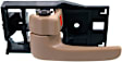 Front or Rear, Driver and Passenger Side Interior Door Handles, Brown, With Door Lock Button