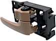 Front or Rear, Driver and Passenger Side Interior Door Handles, Brown, With Door Lock Button