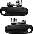 Front, Driver and Passenger Side Textured Black Exterior Door Handle, With Key Hole