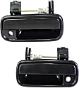Front, Driver and Passenger Side Smooth Black Exterior Door Handle, With Key Hole