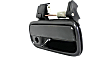 Front, Driver and Passenger Side Smooth Black Exterior Door Handle, With Key Hole