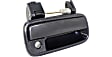 Front, Driver and Passenger Side Smooth Black Exterior Door Handle, With Key Hole