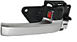 Front and Rear, Driver and Passenger Side Silver lever Interior Door Handle, With Door Lock Button