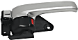 Front and Rear, Driver and Passenger Side Silver lever Interior Door Handle, With Door Lock Button