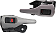2009-2013 Toyota Corolla - Front and Rear, Driver and Passenger Side Gray lever Interior Door Handle, With Door Lock Button