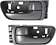 Front, Driver and Passenger Side Interior Door Handles, Gray, With door lock button