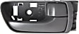 Front, Driver and Passenger Side Interior Door Handles, Gray, With door lock button