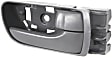 Front, Driver and Passenger Side Interior Door Handles, Gray, With door lock button