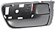 Front, Driver and Passenger Side Interior Door Handles, Gray, With door lock button