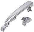 Front, Driver and Passenger Side Exterior Door Handles, Chrome, Driver Side - With Key Hole; Passenger Side - Without Key Hole