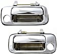 Front, Driver and Passenger Side Chrome Exterior Door Handle, With Key Hole, Sport Utility
