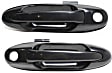 Front, Driver and Passenger Side Smooth Black Exterior Door Handle, With Key Hole