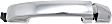 2020 Toyota Tundra - Front and Rear, Driver and Passenger Side Chrome Exterior Door Handle, Driver Side - With Key Hole; Passenger Side - Without Key Hole