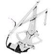 Front, Driver and Passenger Side Power Window Regulator, With Motor