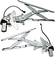 Front, Driver and Passenger Side Power Window Regulator, With Motor