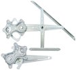 Front and Rear, Passenger Side Window Regulators, Power, Without Motor