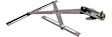Front, Driver and Passenger Side Manual Window Regulator, Without Motor