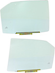 Rear, Driver and Passenger Side Door Glasses, Green Tint, Replaces NAGS No. FD26498 GTYN, FD24499 GTYN