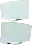 Rear, Driver and Passenger Side Door Glasses, Clear, Replaces NAGS No. FD26048 GTYN, FD26049 GTYN