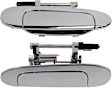 Rear, Driver and Passenger Side Chrome Exterior Door Handle, Without Key Hole