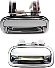 Rear, Driver and Passenger Side Chrome Exterior Door Handle, Without Key Hole, Extended Cab Pickup