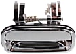 Rear, Driver and Passenger Side Chrome Exterior Door Handle, Without Key Hole, Extended Cab Pickup