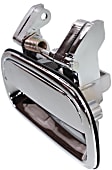 Rear, Driver and Passenger Side Chrome Exterior Door Handle, Without Key Hole, Extended Cab Pickup
