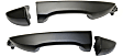 Rear, Driver and Passenger Side Smooth Black Exterior Door Handle, Without Key Hole