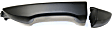 Rear, Driver and Passenger Side Smooth Black Exterior Door Handle, Without Key Hole