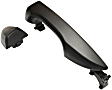 Rear, Driver and Passenger Side Smooth Black Exterior Door Handle, Without Key Hole