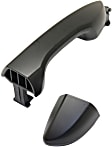 Rear, Driver and Passenger Side Smooth Black Exterior Door Handle, Without Key Hole