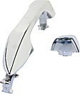 Rear, Driver and Passenger Side Exterior Door Handles, Chrome, without Key Hole