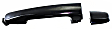 Rear, Driver and Passenger Side Exterior Door Handles, Smooth Black, without Key Hole