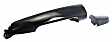 Rear, Driver and Passenger Side Exterior Door Handles, Smooth Black, without Key Hole