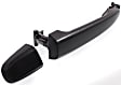Rear, Driver and Passenger Side Smooth Black Exterior Door Handle, Without Key Hole
