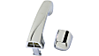 Rear, Driver and Passenger Side Exterior Door Handles, Chrome, without Key Hole, For Models Without Sensor