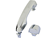 Rear, Driver and Passenger Side Exterior Door Handles, Chrome, without Key Hole, For Models Without Sensor