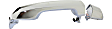 Rear, Driver and Passenger Side Exterior Door Handles, Chrome, without Key Hole, For Models Without Sensor